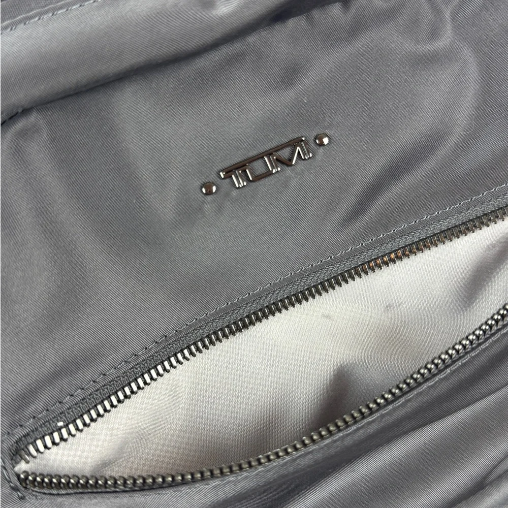 Tumi Voyageur Carson Backpack. Iron (Gray) with Black Leather Trim - Picture 13 of 14